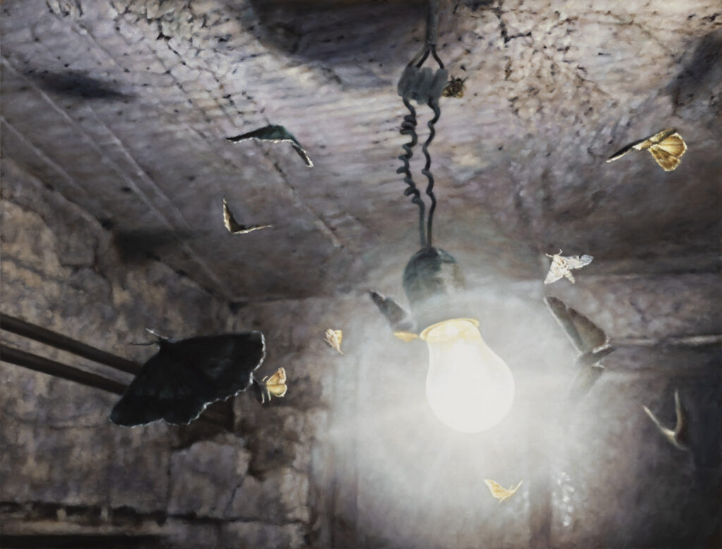 Philipp Fröhlich's painting Fläche und Durchmesser [Surface and Diameter] (285L), 2020, oil on canvas, 110 x 145 cm