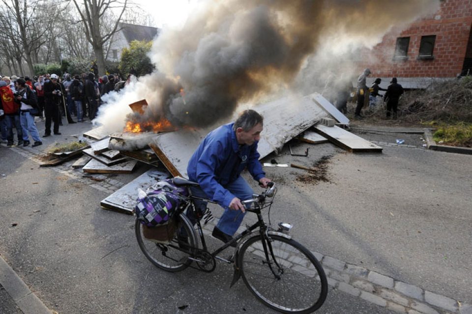 NATO summit protests, Strasbourg, April 2009.
