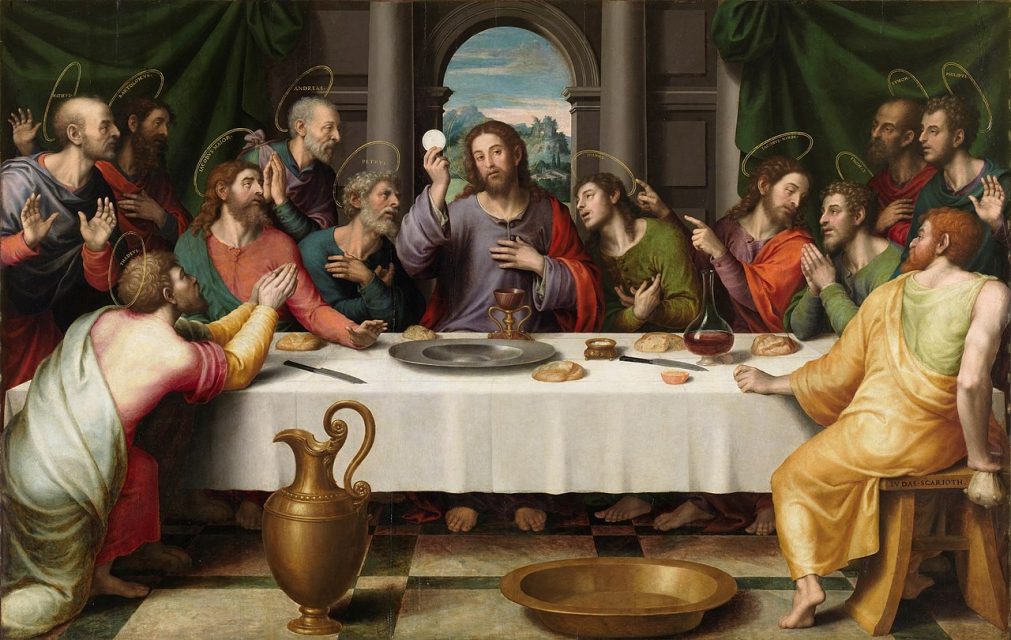 Juan de Juanes, The Last Supper. The body of Christ appears as physical substance, offered for ingestion as a means of unity.