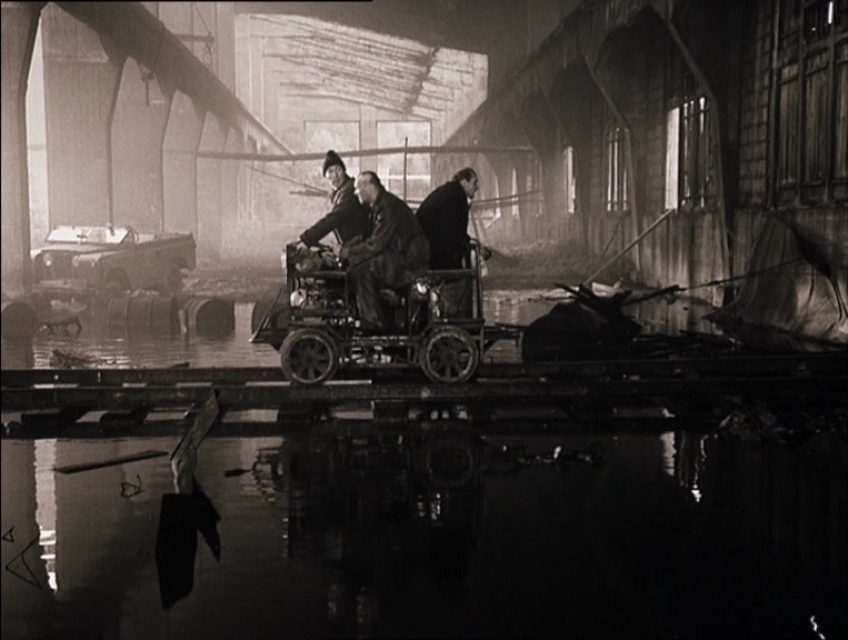 Andrei Tarkovsky, Stalker, 1979. Before entering the Zone: the world rendered in black and white.