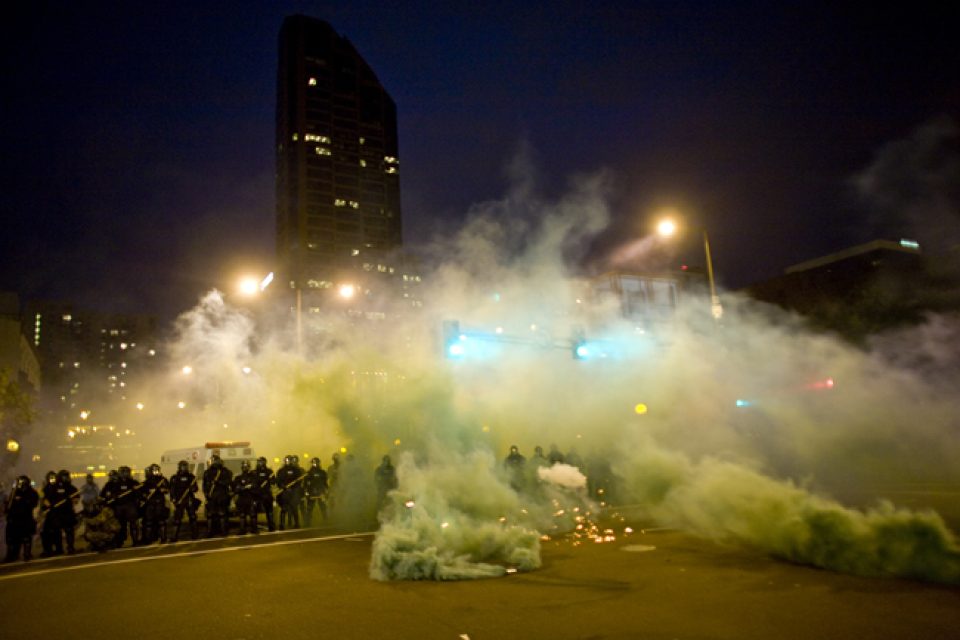 Republican National Convention protests, St. Paul, Minnesota, September 2008.