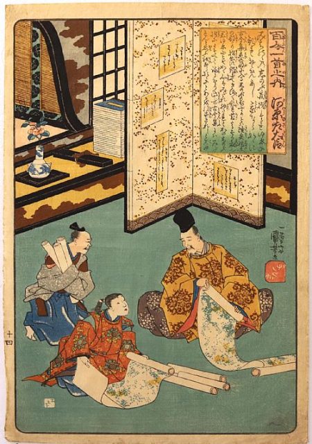 Utagawa Kuniyoshi, nineteenth century. Japanese prints often assume a high vantage point, but resolve perspective in a different way.