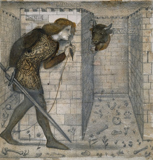 Edward Burne-Jones, Theseus and the Minotaur.
