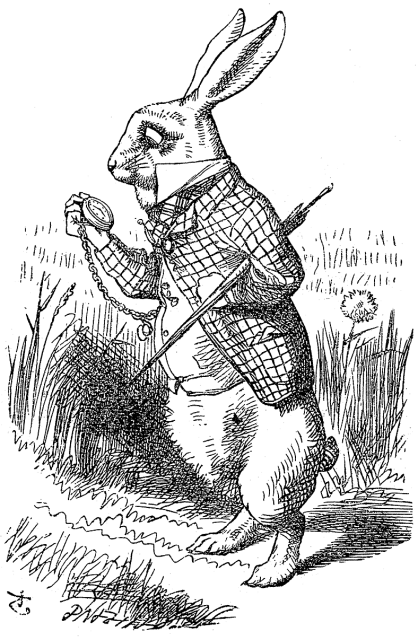 The White Rabbit, illustration by John Tenniel for Alice’s Adventures in Wonderland, 1865.
