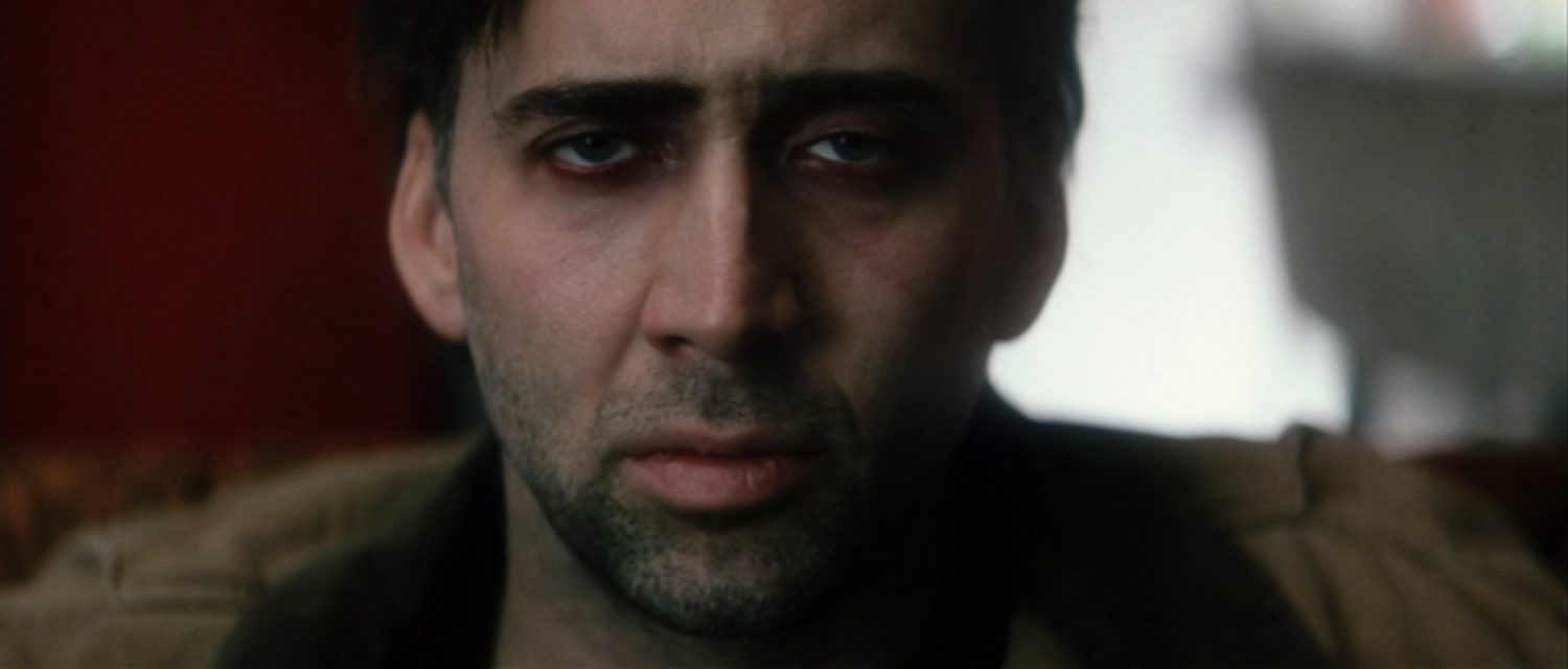 Frank (Nicolas Cage) in Bringing Out the Dead. Slipping into a drug infused calm as Rivers of Babylon plays.