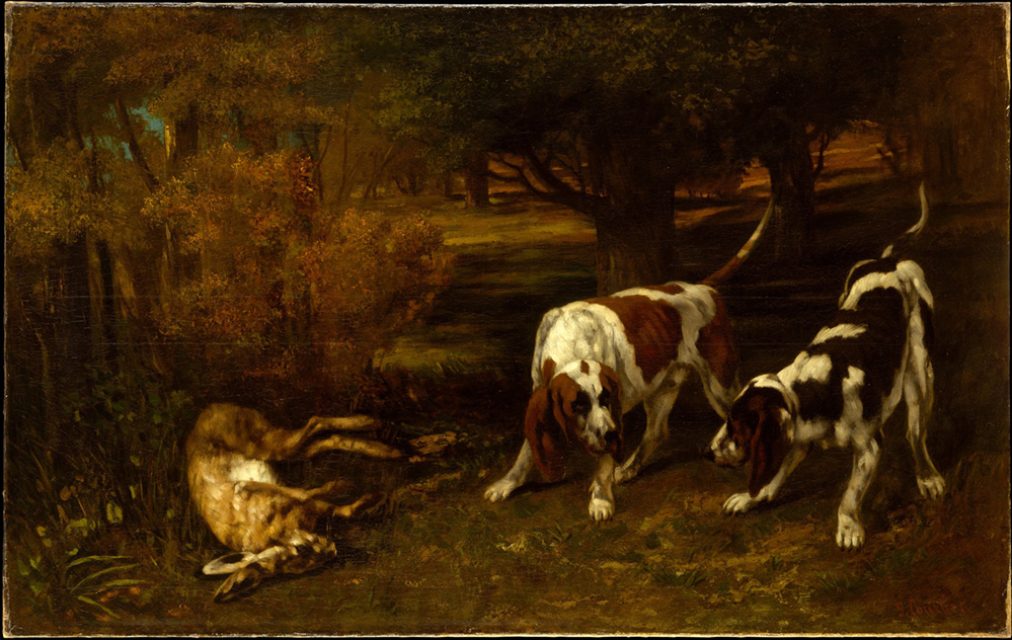 Gustave Courbet, Dogs with a Dead Hare, c. 1866.