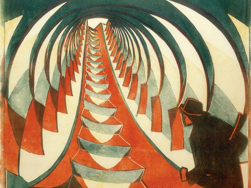 Cyril Edward Power, Escalator, 1929. Linocut.