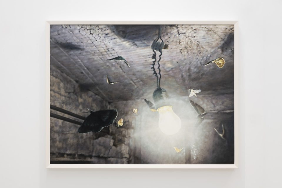 The painting shown in the exhibition La Cavale at Galería Juan Silió.