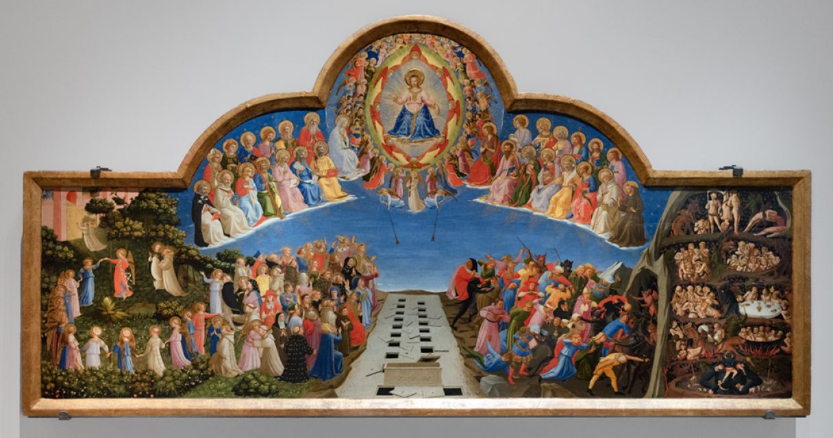Fra Angelico, The Last Judgment, c. 1425–30. The dead rise from remarkably orderly rows of graves.