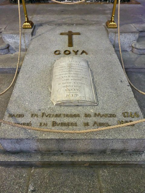 La tumba de Goya también se encuentra en la ermita.