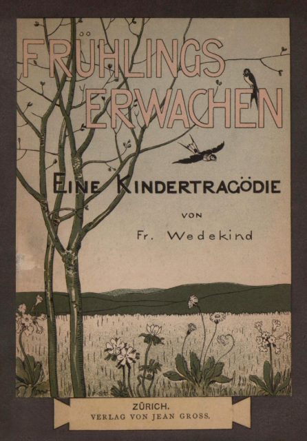 The first edition cover of Wedekind’s Frühlings Erwachen [Awakening of Spring], published in 1891.