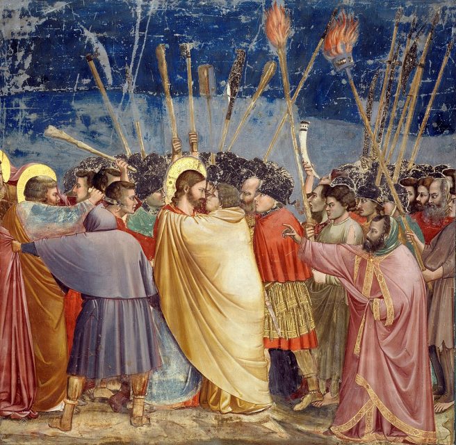 The Judas Kiss is one of the most iconic acts of betrayal. In Giotto’s version, love and treachery meet in a single gesture.