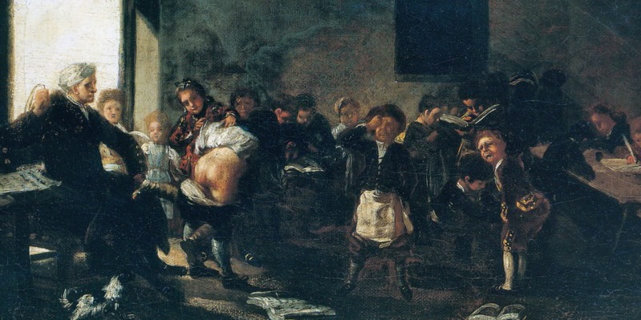 Francisco de Goya, La letra con sangre entra (The School Scene), c. 1780–85. Museo de Zaragoza, Spain.