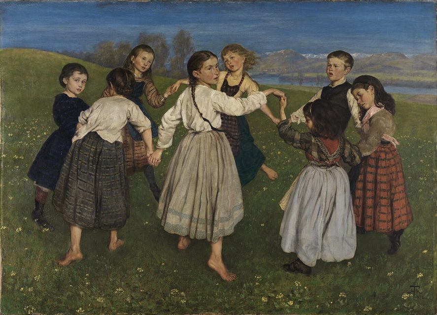 Hans Thoma, Kinderreigen (Ronda infantil), 1872.