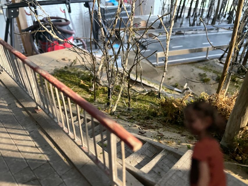 Philipp Fröhlich mockup used for the painting La Përiphérie in his studio.