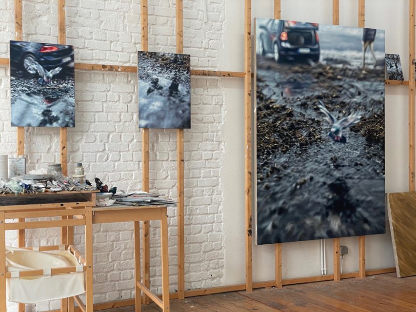 The paintings in my studio.