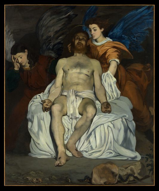Manet’s The Dead Christ with Angels, 1864.