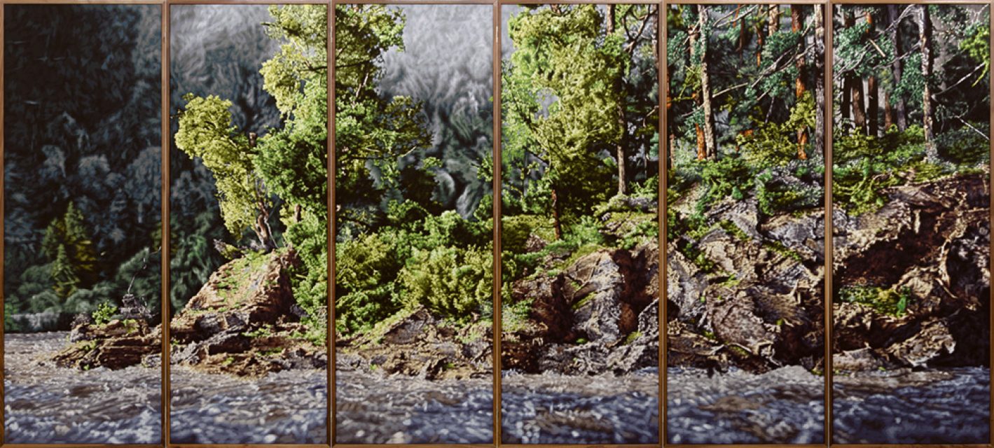 In 2013-14 I painted a six-panel folding screen.