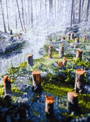 Philipp Fröhlich's painting Seed of the Burning (199L), 2015, tempera on canvas, 195 x 145 cm