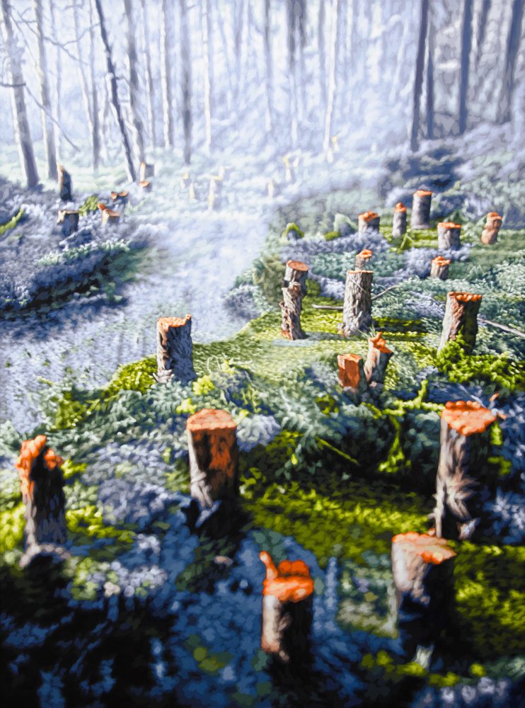 Philipp Fröhlich's painting Seed of the Burning (199L), 2015, tempera on canvas, 195 x 145 cm