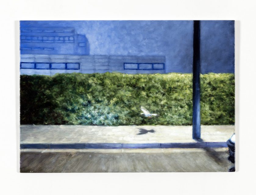 Oil Sketch by Philipp Frohlich showing a yew hedge.