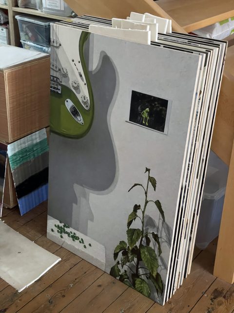 The painting in my studio.
