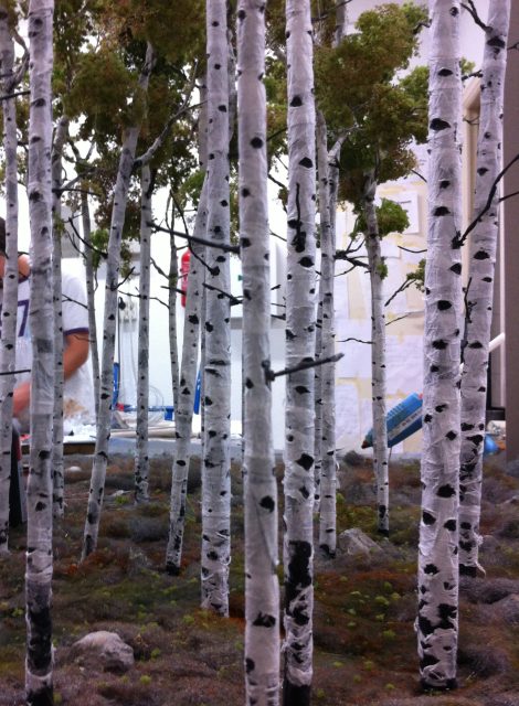 Working on the model for Pando, together with my assistant.