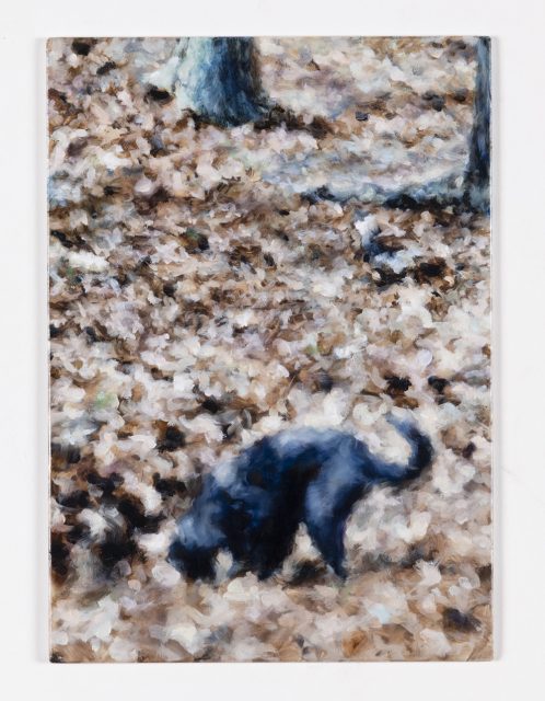 Philipp Fröhlich oil sketch The Grubbing IV, 2021. Oil on panel, 27.5 × 19.5 cm