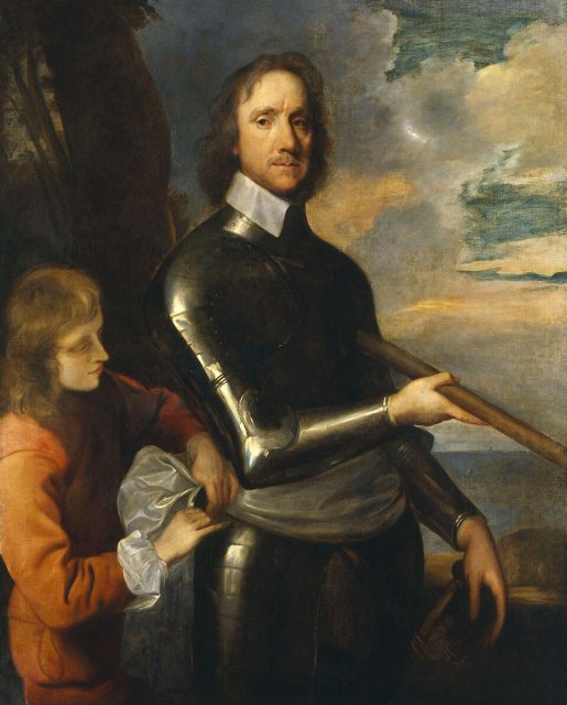 Oliver Cromwell, portrait attributed to Robert Walker, c. 1649.