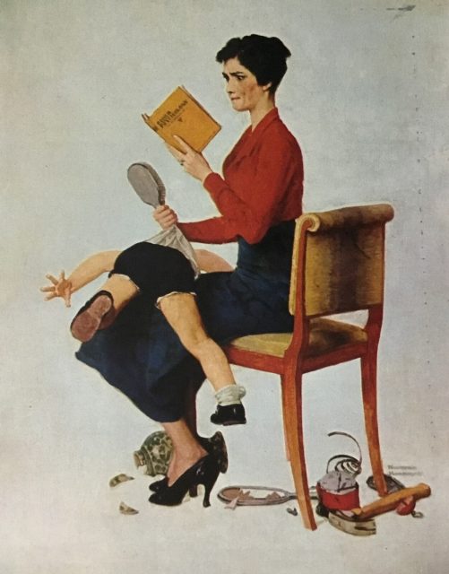 Norman Rockwell, Mother Spanking Her Child, 1933. Cover illustration for The Saturday Evening Post.