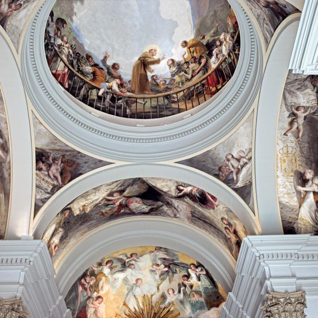 Goya’s frescoes in San Antonio de la Florida, Madrid, offer a rare view out of a grave.