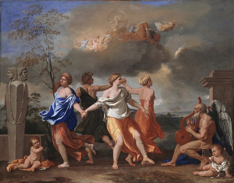 Nicolas Poussin, La danza al ritmo del tiempo, ca. 1640.