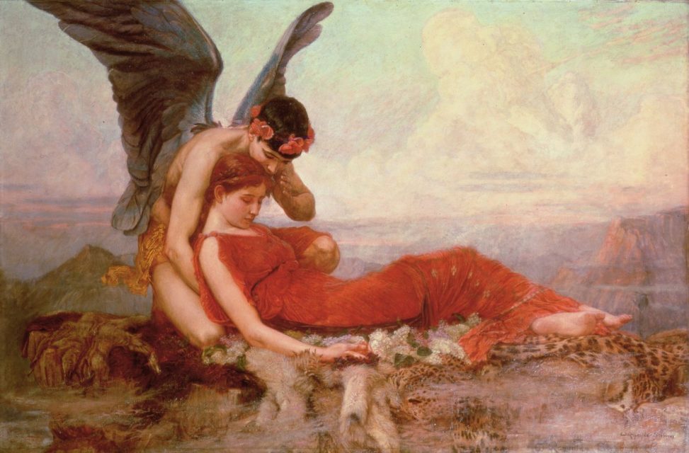 William Ernest Reynolds-Stephens, In the Arms of Morpheus. Morpheus is often depicted with poppies