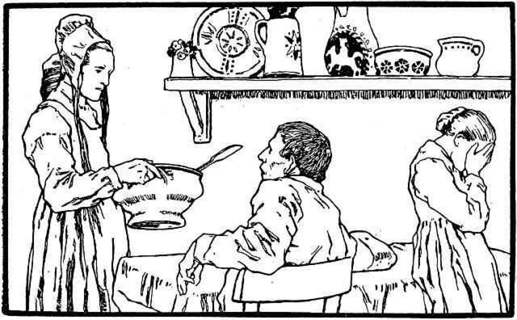 In the Grimm fairy tale The Juniper Tree, the father unknowingly consumes his dead child, whose absorption becomes the condition for his later return in altered form.